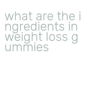 what are the ingredients in weight loss gummies